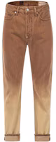 Order EVISU SS23 Gradient Washed Letter Print Denim Jeans Brown. 2ESHTM3JE91517CT