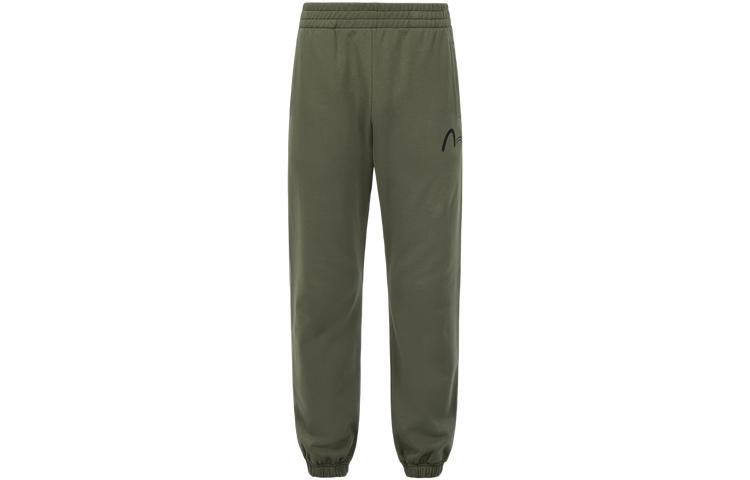 Lookbook EVISU 春夏23 深軍綠標誌與標語運動長褲。 2ESGNM3SP433XXCT