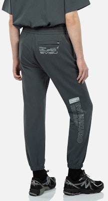 EVISU 春夏23 深軍綠標誌與標語運動長褲。 2ESGNM3SP433XXCT 1