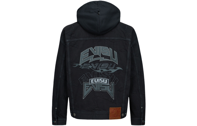 EVISU SS23  Seagull Embroidered Denim Jacket Dark Gray 2ESHTM3DJ198LFCT 圖 2