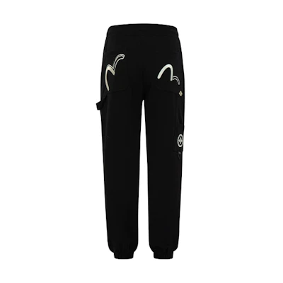 EVISU SS23 Seagull Embroidered Jogger Pants Casual Style. 2ESGNM3SP416XXCT