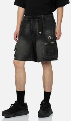 EVISU SS23 Celana Pendek Saku Bordir Seagull Abu-abu Tua. 2ESGNM3SH221RXCT Shop EVISU SS23 Celana Pendek Saku Bordir Seagull Abu-abu Tua. 2ESGNM3SH221RXCT