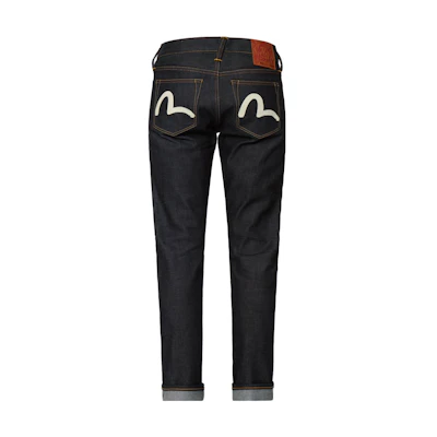 EVISU SS23 Straight-Leg Seagull Jeans Denim Blue. 0ELBSM0JE22523CS