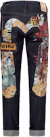 EVISU SS23 Animal Print Tapered Denim Jeans Men’s Blue Denim 2ESHTM3JE99917CSC EVISU SS23 Animal Print Tapered Denim Jeans Men’s Blue Denim 2ESHTM3JE99917CSC