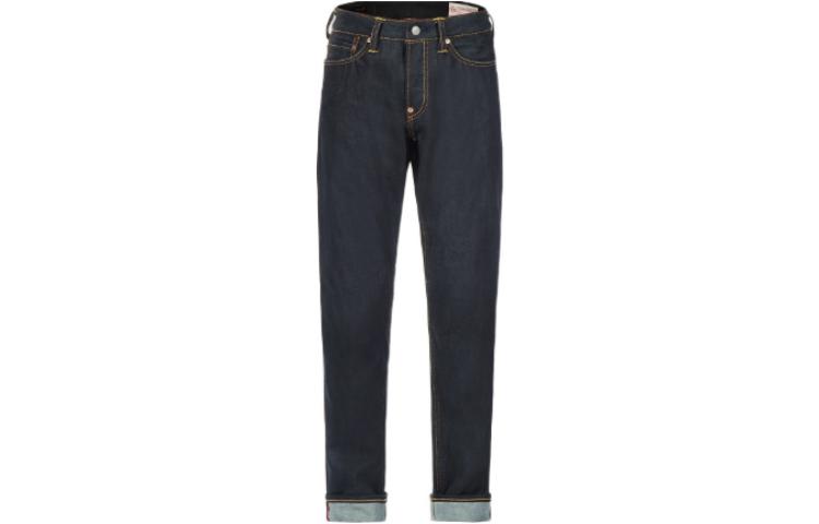 EVISU SS23 Dark Blue Seagull Printed Button-Up  Jeans 2ESHTM3JE14117CT