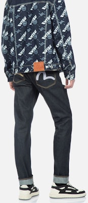 EVISU SS23 深藍色海鷗印花牛仔扣襠褲 2ESHTM3JE14117CT Shop EVISU SS23 深藍色海鷗印花牛仔扣襠褲 2ESHTM3JE14117CT