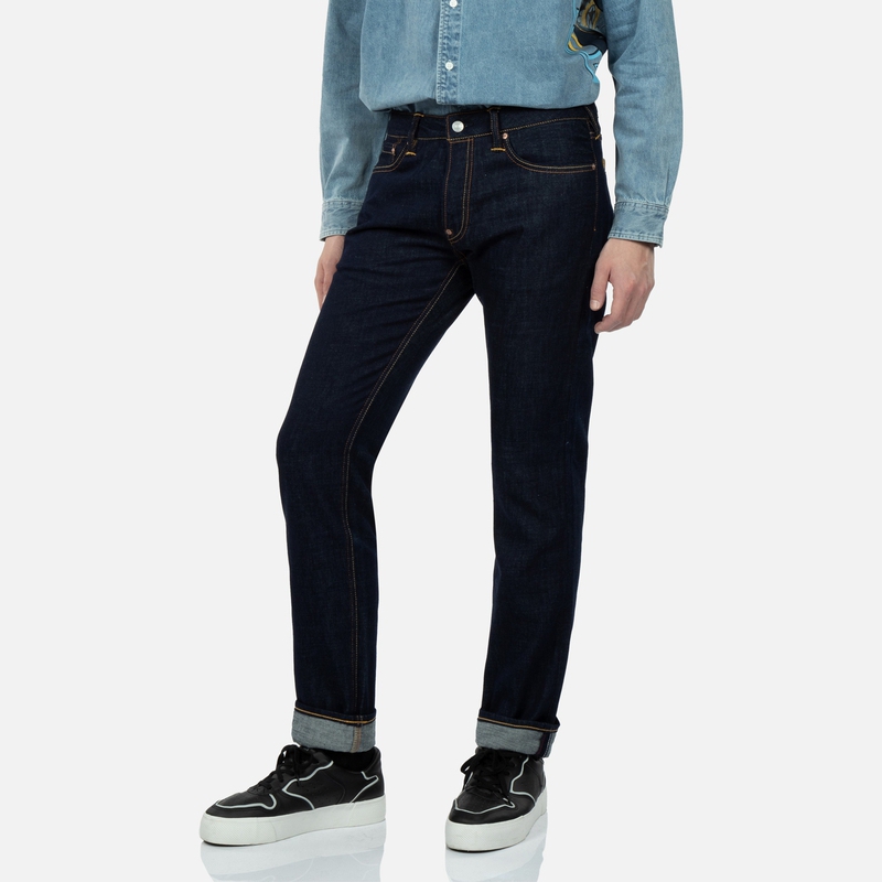 Purchase EVISU SS23 塗鴉達摩修身牛仔褲 丹寧藍 2ESHTM3JE91010CT