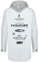 EVISU SS23 Multi-Element Embroidered Layered Hoodie Jacket White Men. 2ESGNM3SJ758LFCT EVISU SS23 Multi-Element Embroidered Layered Hoodie Jacket White Men. 2ESGNM3SJ758LFCT