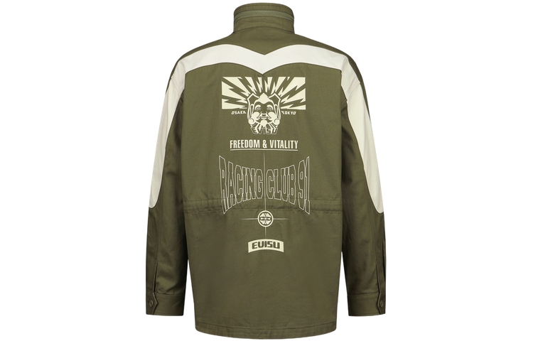 EVISU SS23 Seagull & Buddha Head  Jacket in Dark Army Green. 2ESHTM3JK189LFCT 圖 2