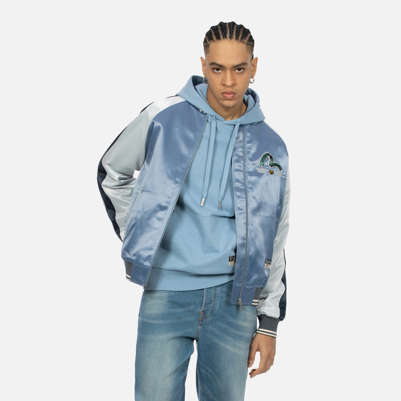 EVISU SS24  Deep Blue Jacket with Trademark & Daruma Buddha Embroidery 2ESHTM4JK1010RXSN 圖 5