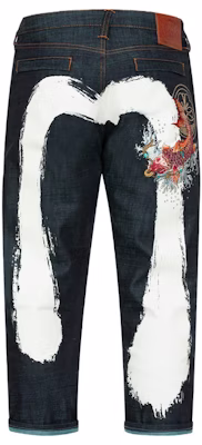 EVISU SS24 Jeans 3/4 Azul con Bordado de Koi y Logo M Pincelada. 2ESHTM4JE703527DN Buy EVISU SS24 Jeans 3/4 Azul con Bordado de Koi y Logo M Pincelada. 2ESHTM4JE703527DN