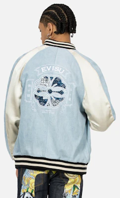 EVISU SS24 海鸥与家纹刺绣蓝色牛仔夹克 2ESHTM4JK7010RXDN Shop EVISU SS24 海鸥与家纹刺绣蓝色牛仔夹克 2ESHTM4JK7010RXDN