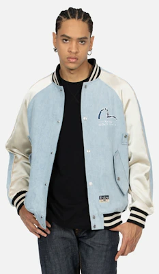 EVISU SS24 海鸥与家纹刺绣蓝色牛仔夹克 2ESHTM4JK7010RXDN Purchase EVISU SS24 海鸥与家纹刺绣蓝色牛仔夹克 2ESHTM4JK7010RXDN