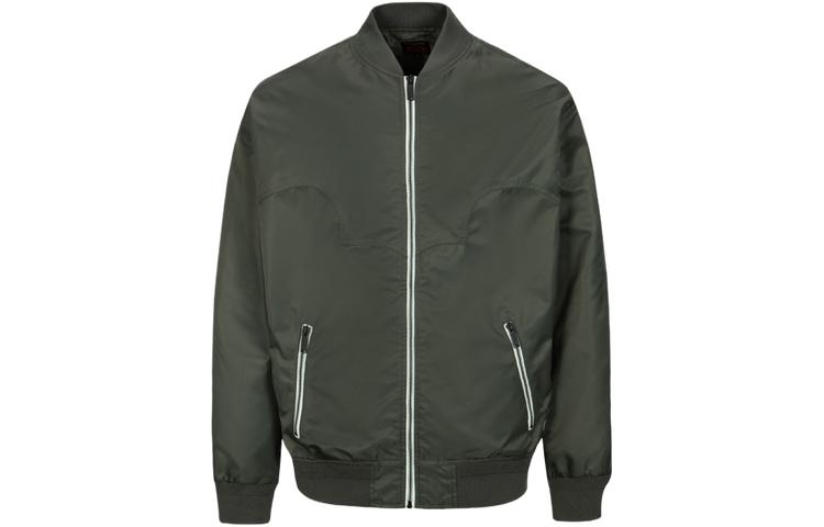 Lookbook 에비수 SS24 플로럴 자수 와이드핏 봄버 자켓 다크 아미 그린 2ESHTM4JK7092RXSN