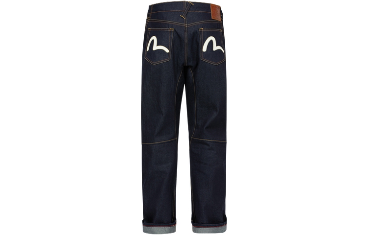 EVISU SS24  Seagull Embroidered 3D Tailored Denim Jeans 2ESHTM4JE70333DDN