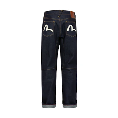 EVISU SS24 Seagull Embroidered 3D Tailored Denim Jeans 2ESHTM4JE70333DDN