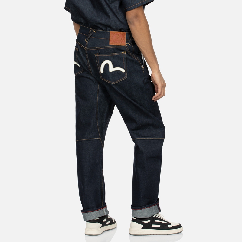 EVISU SS24  Seagull Embroidered 3D Tailored Denim Jeans 2ESHTM4JE70333DDN 圖 4