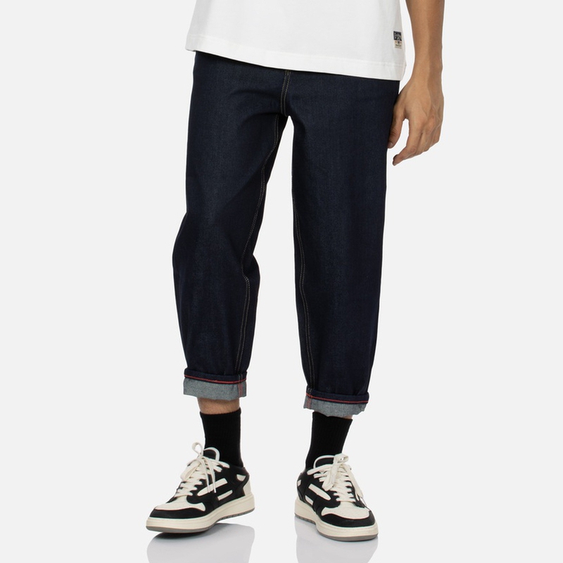 Sizing EVISU SS24 海鷗刺繡時尚牛仔褲 深藍色 2ESHTM4JE7028BLDN