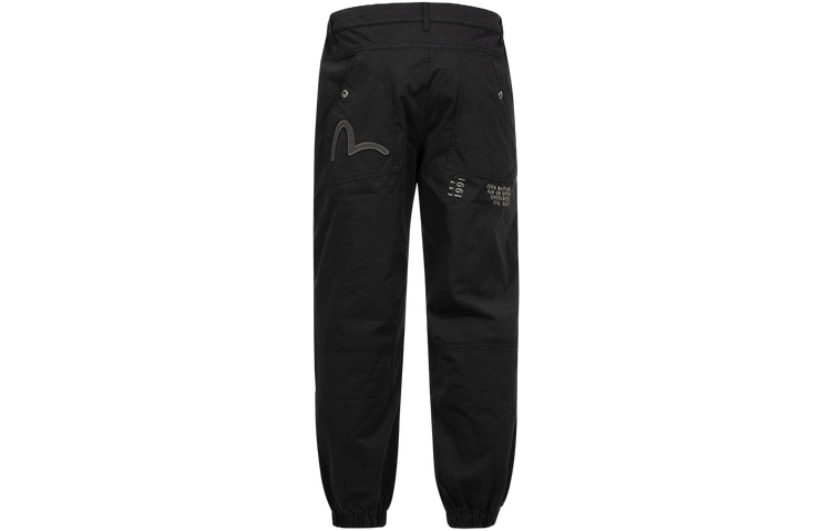 EVISU SS24  Seagull Embroidery Slogan Print Casual Pants 2ESHTM4PO8033RXCT