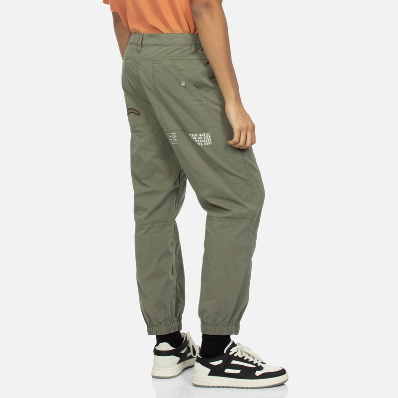 Cheap EVISU SS24 海鸥刺绣标语印花休闲裤 2ESHTM4PO8033RXCT