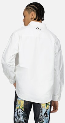 EVISU SS24 Camisa Blanca de Manga Larga con Ola Japonesa y Gaviota. 2ESHTM4SL7091RXCT Purchase EVISU SS24 Camisa Blanca de Manga Larga con Ola Japonesa y Gaviota. 2ESHTM4SL7091RXCT