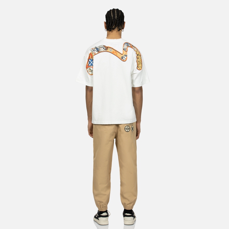 Details for EVISU SS24 花卉與標誌印花織布休閒運動長褲 2ESHTM4PO1025FFCT