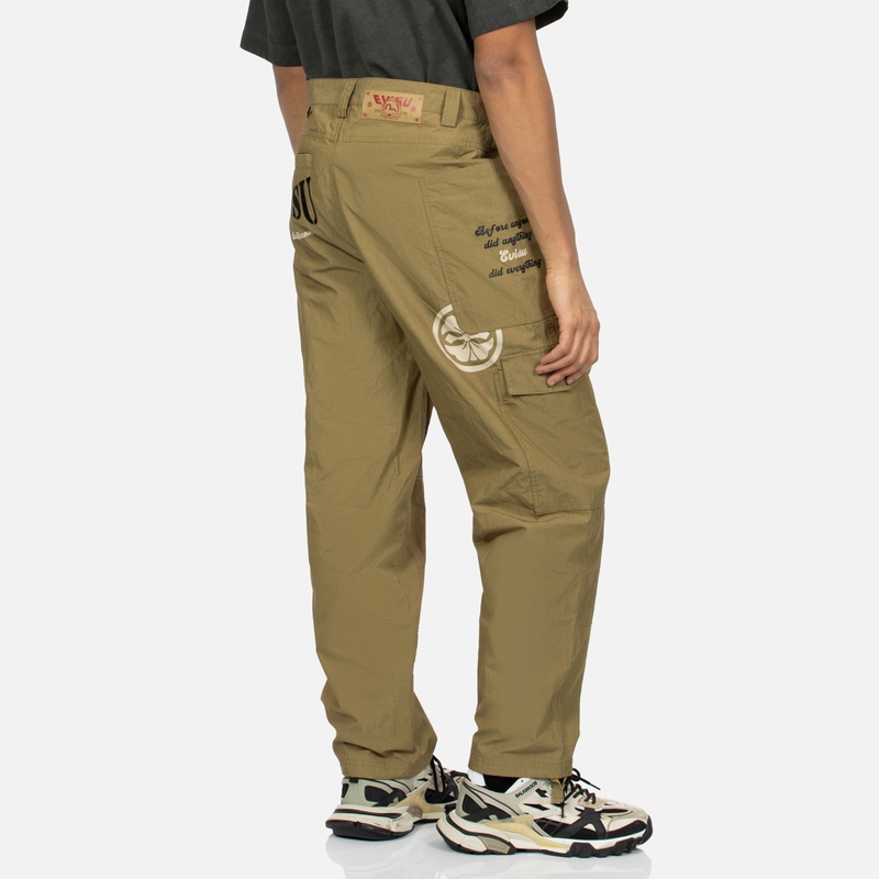 EVISU SS24 Asymmetrical Pocket Wide-Leg Cargo Pants 2ESHTM4PO8031LFCT 圖 4