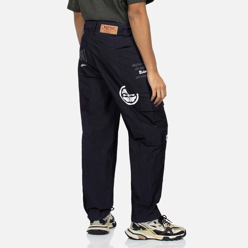 EVISU SS24 Asymmetrical Pocket Wide-Leg Cargo Pants 2ESHTM4PO8031LFCT 圖 8