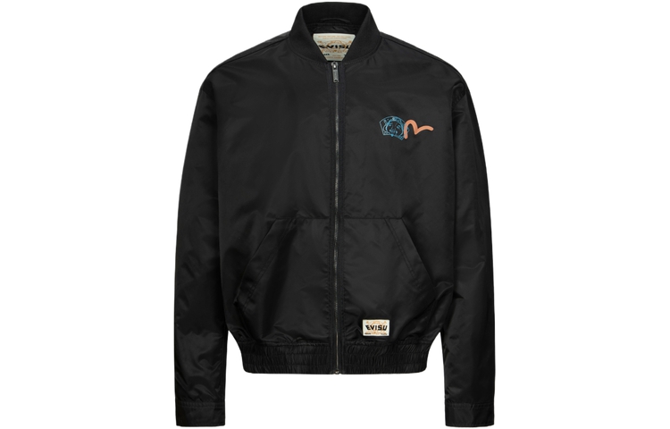 EVISU SS24 Black Buddha Seagull Logo Printed Jacket for Men. 2ESHTM4JK8081RXSN 圖 3