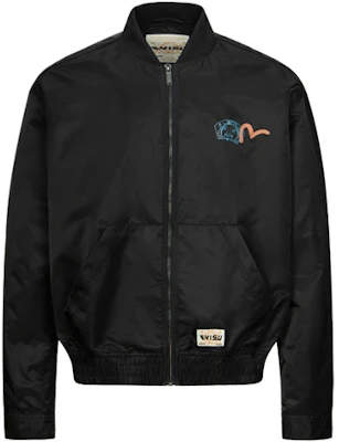 EVISU SS24 Black Buddha Seagull Logo Printed Jacket for Men. 2ESHTM4JK8081RXSN Lookbook EVISU SS24 Black Buddha Seagull Logo Printed Jacket for Men. 2ESHTM4JK8081RXSN