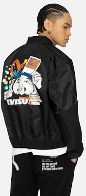 EVISU SS24 Black Buddha Seagull Logo Printed Jacket for Men. 2ESHTM4JK8081RXSN Shop EVISU SS24 Black Buddha Seagull Logo Printed Jacket for Men. 2ESHTM4JK8081RXSN