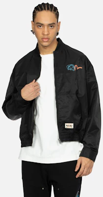 EVISU SS24 Black Buddha Seagull Logo Printed Jacket for Men. 2ESHTM4JK8081RXSN Purchase EVISU SS24 Black Buddha Seagull Logo Printed Jacket for Men. 2ESHTM4JK8081RXSN