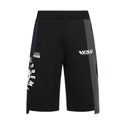 EVISU SS24 Buddha Logo Graphic Casual Shorts Fashionable Wear 2ESHTM4ST1097XXCT