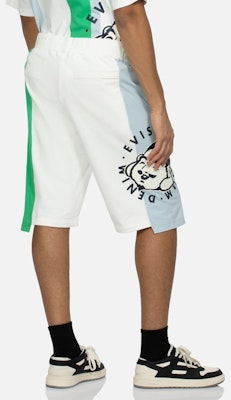 Celana Pendek Kasual EVISU SS24 Logo Buddha Grafik Pakaian Fashionable 2ESHTM4ST1097XXCT 1