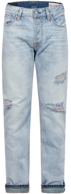 EVISU SS24 海鷗設計藍色牛仔褲 直筒破壞款 男裝。 2ESHTM4JE103910DN Lookbook EVISU SS24 海鷗設計藍色牛仔褲 直筒破壞款 男裝。 2ESHTM4JE103910DN
