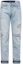 Lookbook EVISU SS24 海鷗設計藍色牛仔褲 直筒破壞款 男裝。 2ESHTM4JE103910DN