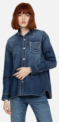 Camisa Vaquera Unisex EVISU SS24 con Logo en Relieve - Azul Denim. 2ESHTW4SL4106BFDN Purchase Camisa Vaquera Unisex EVISU SS24 con Logo en Relieve - Azul Denim. 2ESHTW4SL4106BFDN