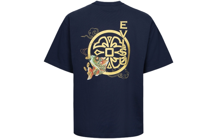 Details for EVISU SS24 Camiseta Unisex Manga Corta con Koi, Banner y Gráfico Seigaiha. 2ESHTM4TS7077RXCT