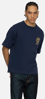EVISU SS24 Camiseta Unisex Manga Corta con Koi, Banner y Gráfico Seigaiha. 2ESHTM4TS7077RXCT 1