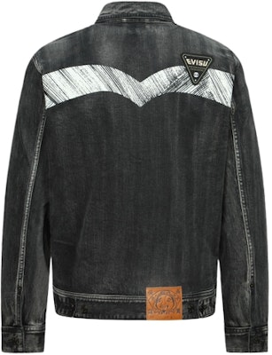 Chaqueta de Mezclilla Negra EVISU SS24 con Parches Bordados Múltiples. 2ESHTM4DJ8003RXDP Buy Chaqueta de Mezclilla Negra EVISU SS24 con Parches Bordados Múltiples. 2ESHTM4DJ8003RXDP