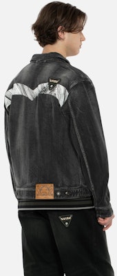 Chaqueta de Mezclilla Negra EVISU SS24 con Parches Bordados Múltiples. 2ESHTM4DJ8003RXDP Shop Chaqueta de Mezclilla Negra EVISU SS24 con Parches Bordados Múltiples. 2ESHTM4DJ8003RXDP