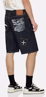 Shop EVISU SS24 男士多口袋休閒牛仔短褲 2ESHTM4DS7052RXDN