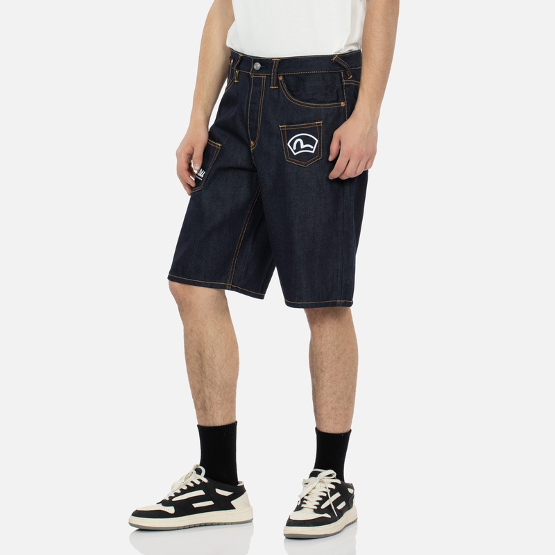 Purchase エヴィス SS24 メンズ マルチポケット リラックスフィット デニムショーツ 2ESHTM4DS7052RXDN