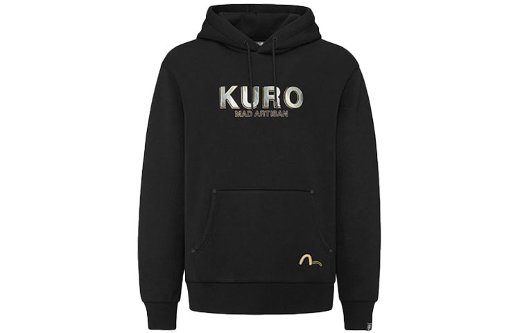 EVISU Ukiyo-e Seagull Embroidery Sweatshirt Black - 2ESGNM1SW320LF