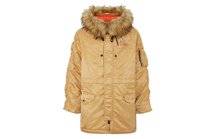 EVISU Ukiyo-e Seagull Print Hooded Jacket Deep Apricot 2EAGNM0CT743XX 圖 3