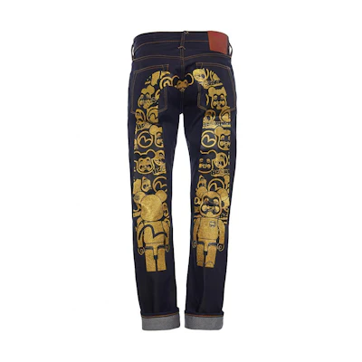 EVISU Unisex Casual Jeans Dark Blue Denim 1EABBM8JE90008