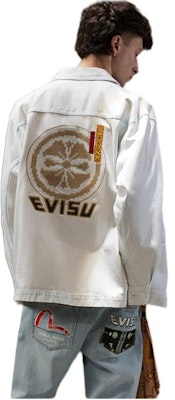 Kemeja Lengan Panjang Denim Biru Unisex EVISU dengan Cetakan Logo. 2ESHTM3SJ718XXDN Purchase Kemeja Lengan Panjang Denim Biru Unisex EVISU dengan Cetakan Logo. 2ESHTM3SJ718XXDN