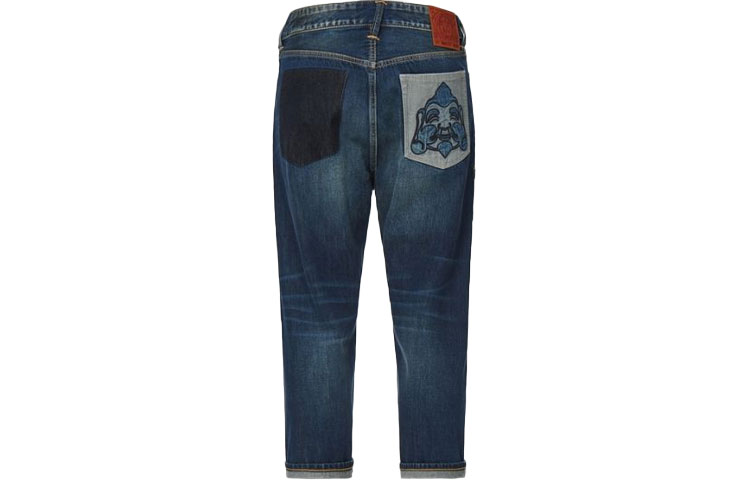 Lookbook EVISU Jeans Denim Vintage Wash Cropped Pria Biru. 2ESHTM2JE11927CT