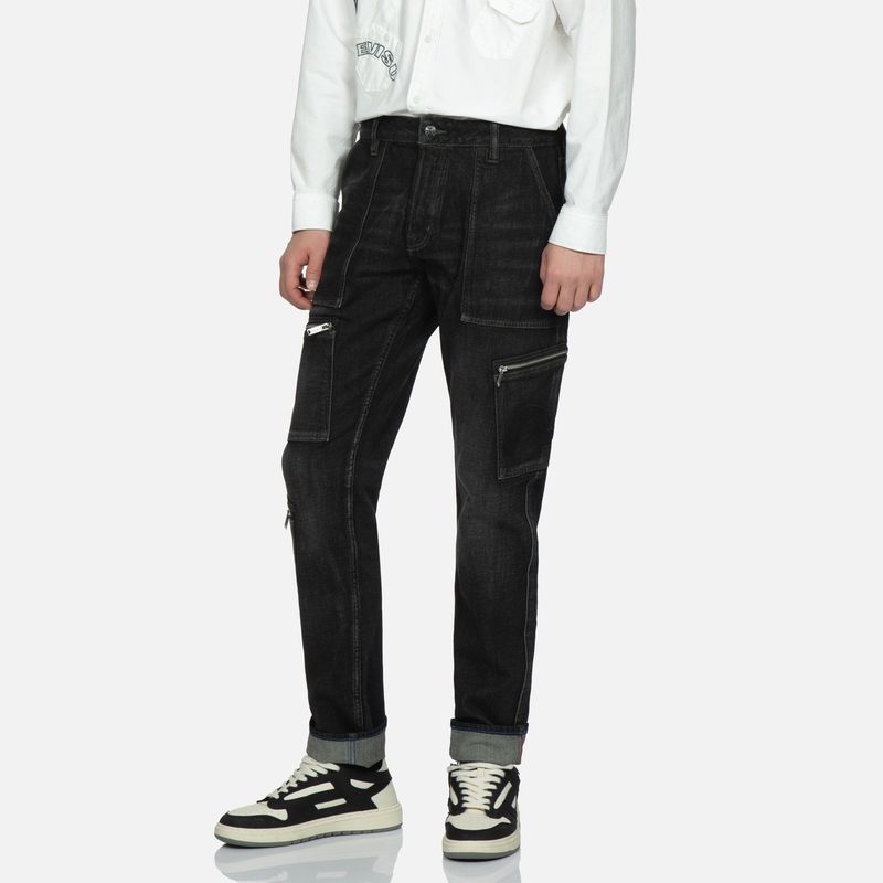 EVISU Washed Distressed Seagull Embroidery Straight Jeans  Denim Blue 2ESHTM3JE22517CS 圖 4