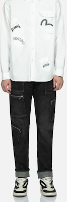 EVISU Jeans Rectos Azul Denim Lavado con Bordado de Gaviota Atractivo 2ESHTM3JE22517CS Details for EVISU Jeans Rectos Azul Denim Lavado con Bordado de Gaviota Atractivo 2ESHTM3JE22517CS